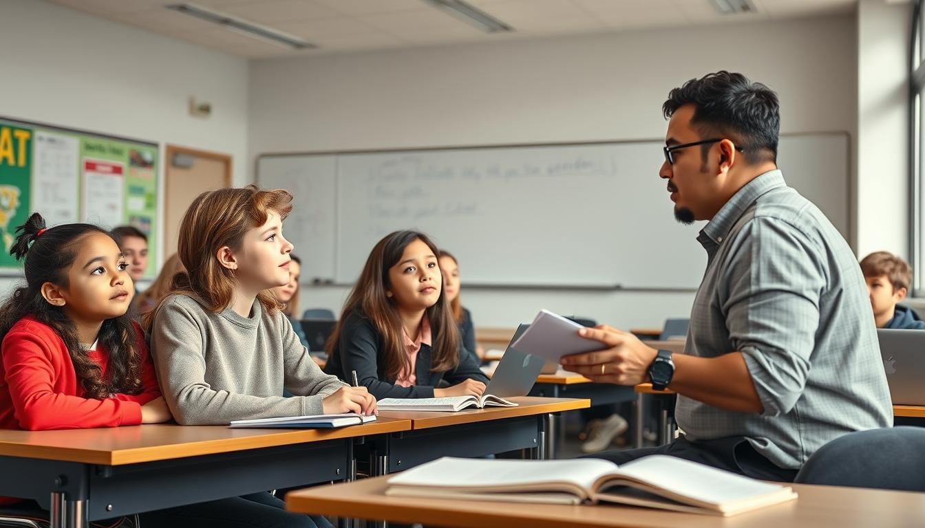 Structured study materials and learning resources on a desk